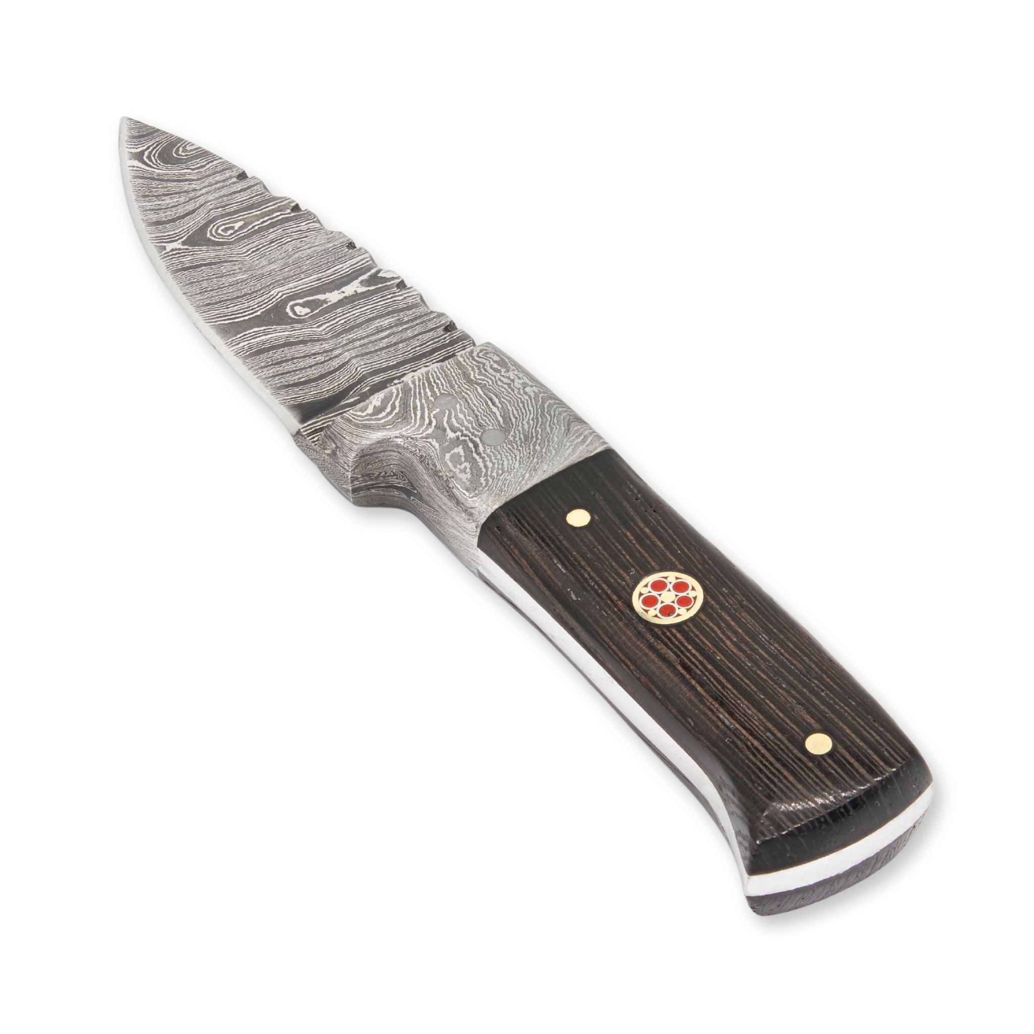 Bush Perk I, Damascs Steel, Wenge Wood Handle, Handmade Small Bruscraft Skinner Hunting Knife