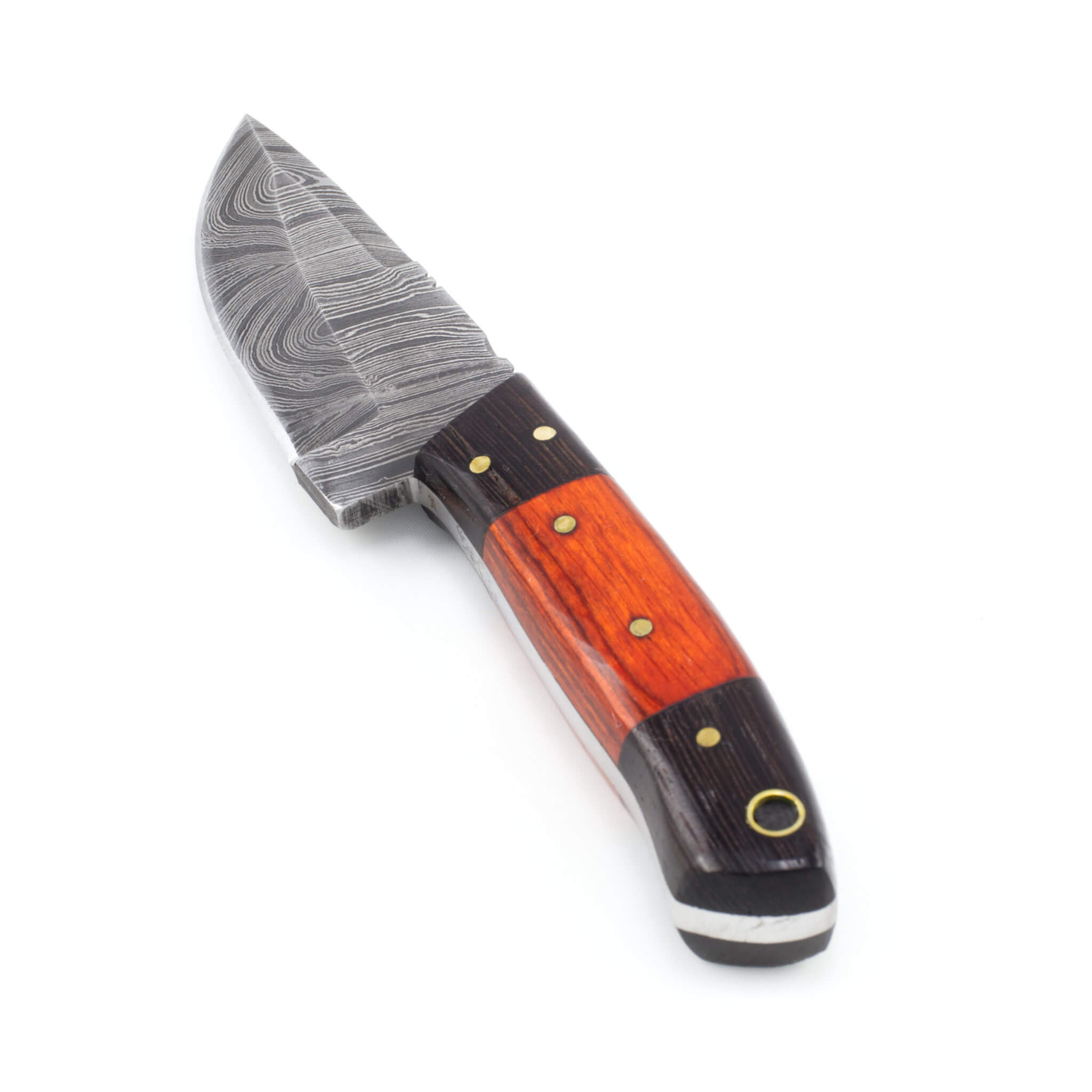 Bush Buddy V, Damascus Steel, Pakkawood Handle, Handmade Small Bushcraft Skinner Hunting Knife