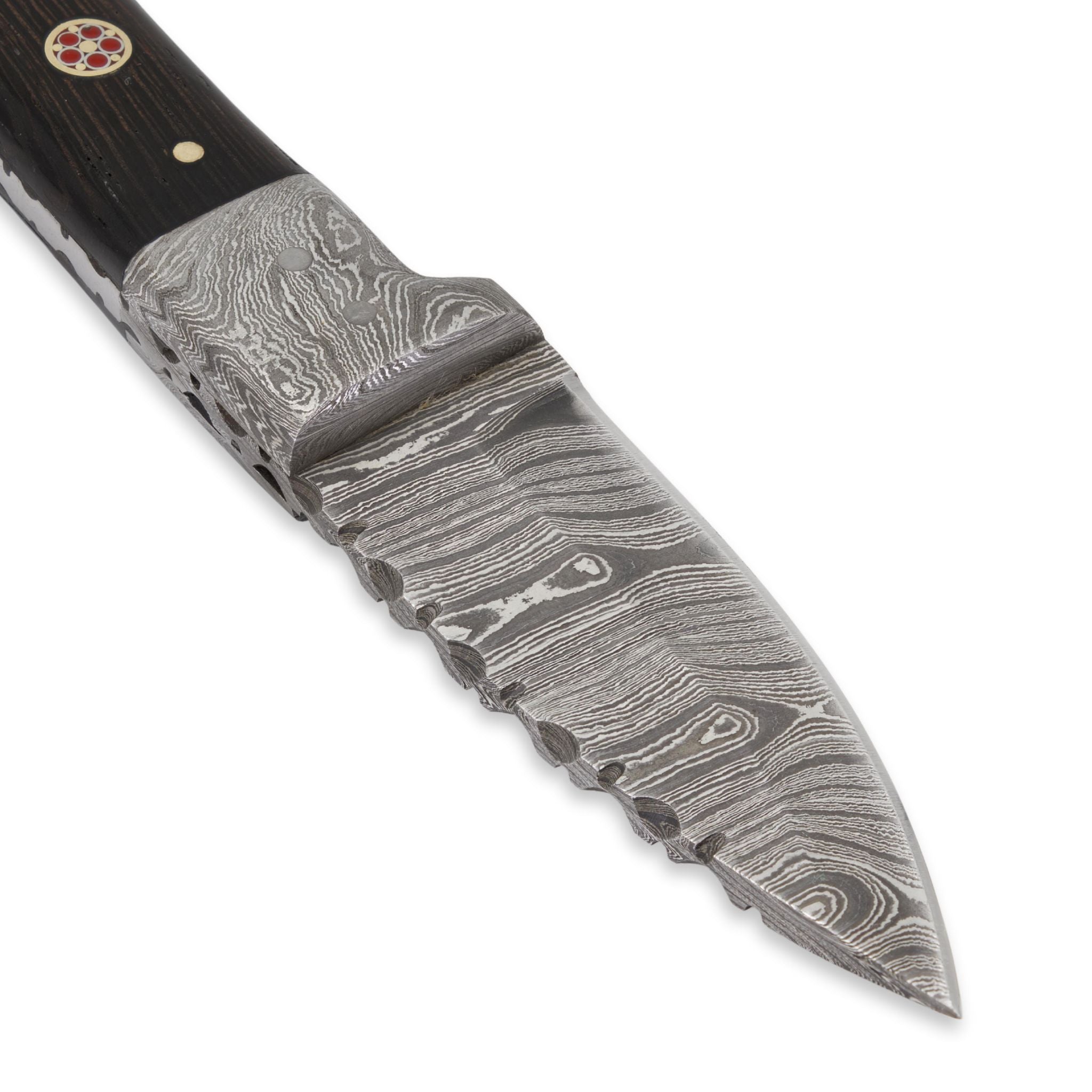 Bush Perk I, Damascs Steel, Wenge Wood Handle, Handmade Small Bruscraft Skinner Hunting Knife