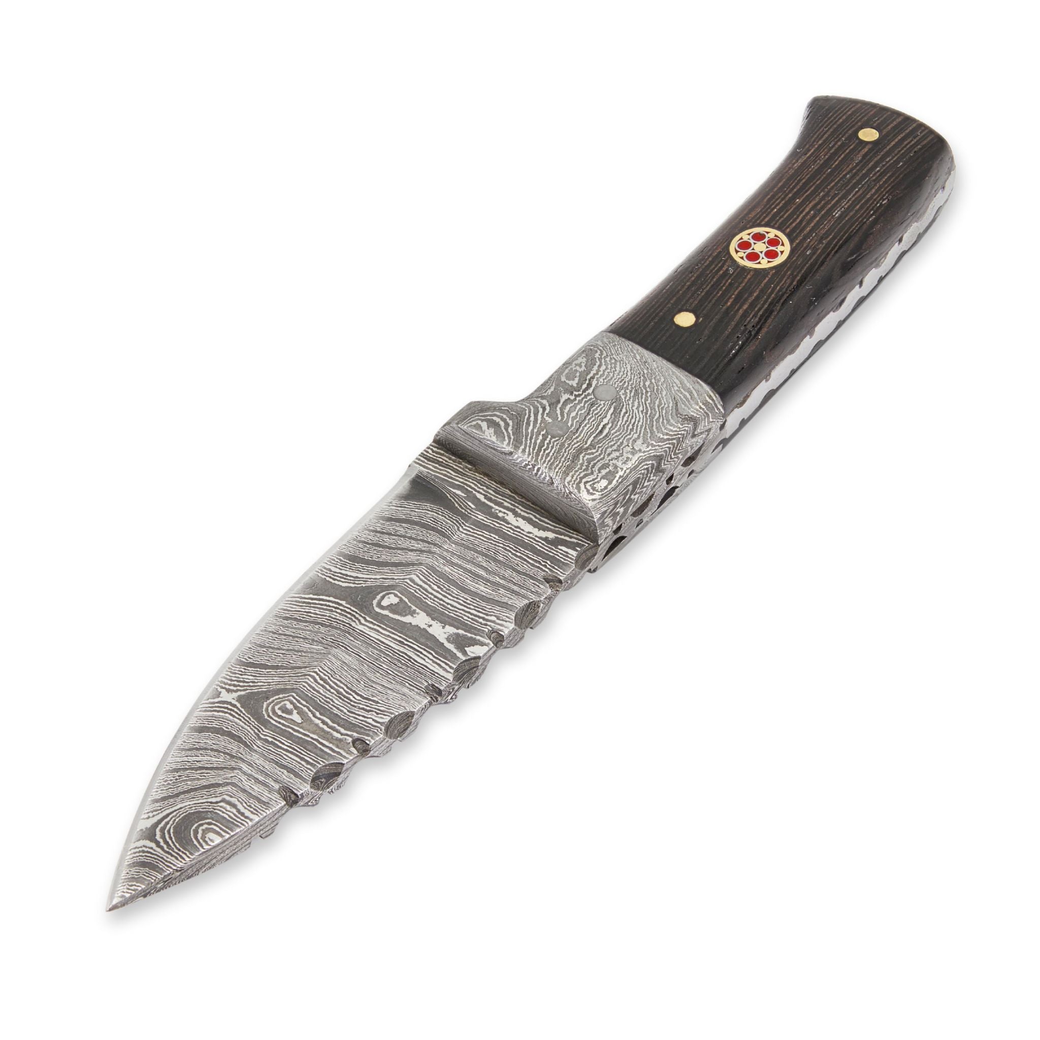 Bush Perk I, Damascs Steel, Wenge Wood Handle, Handmade Small Bruscraft Skinner Hunting Knife