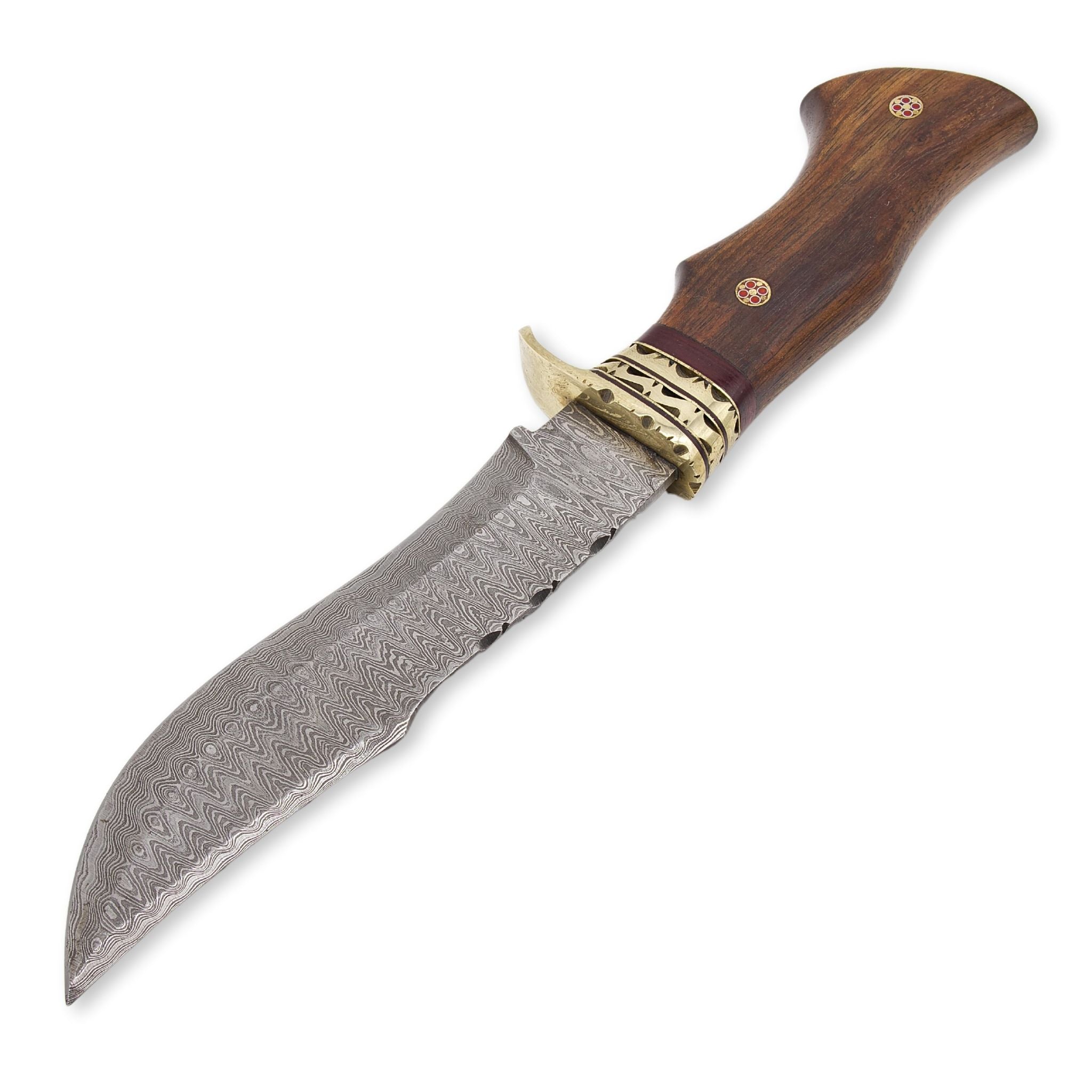 Maven Maxim V,  Damascus Steel, Rosewood Handle, Handmade Bushcraft Hunting Knife