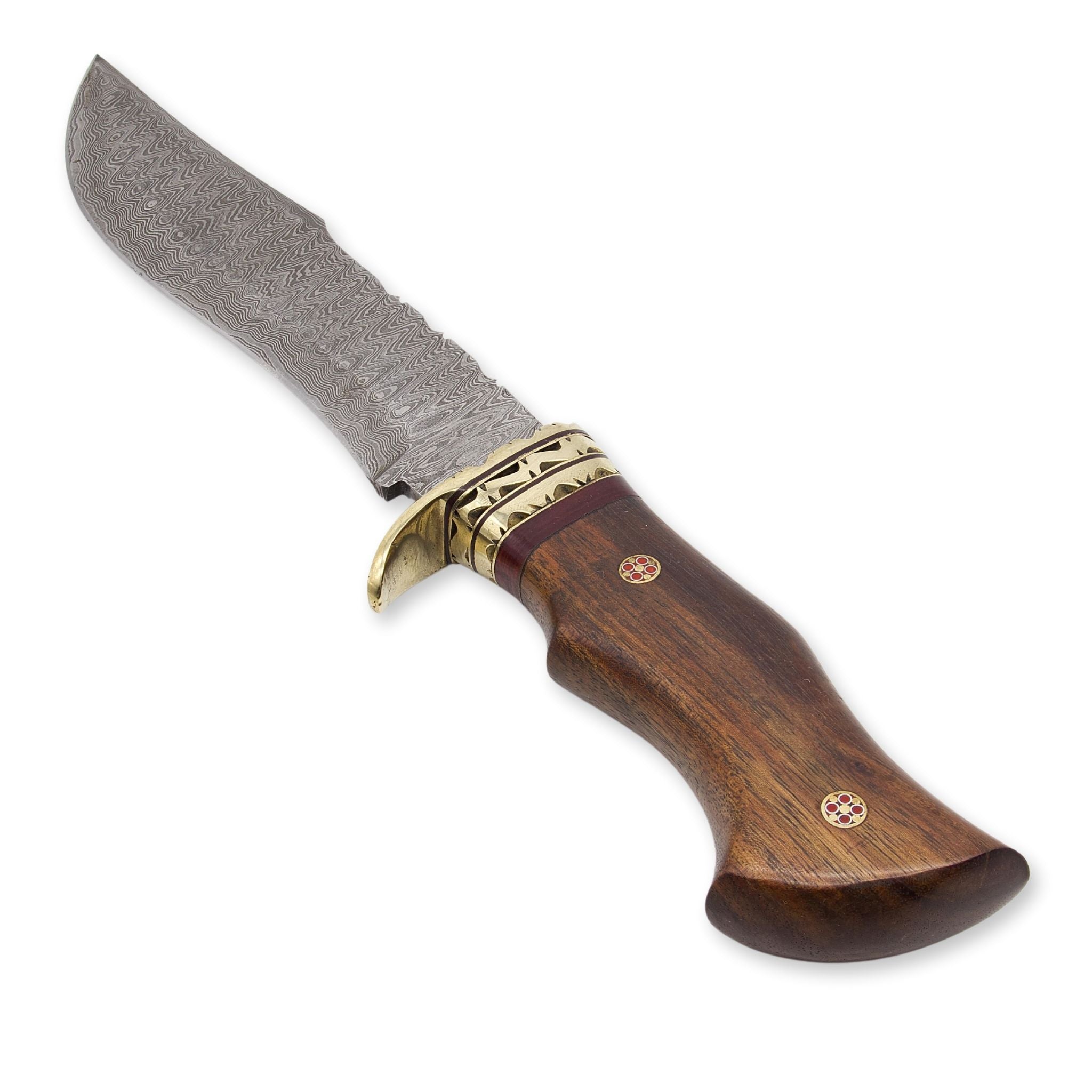 Maven Maxim V,  Damascus Steel, Rosewood Handle, Handmade Bushcraft Hunting Knife