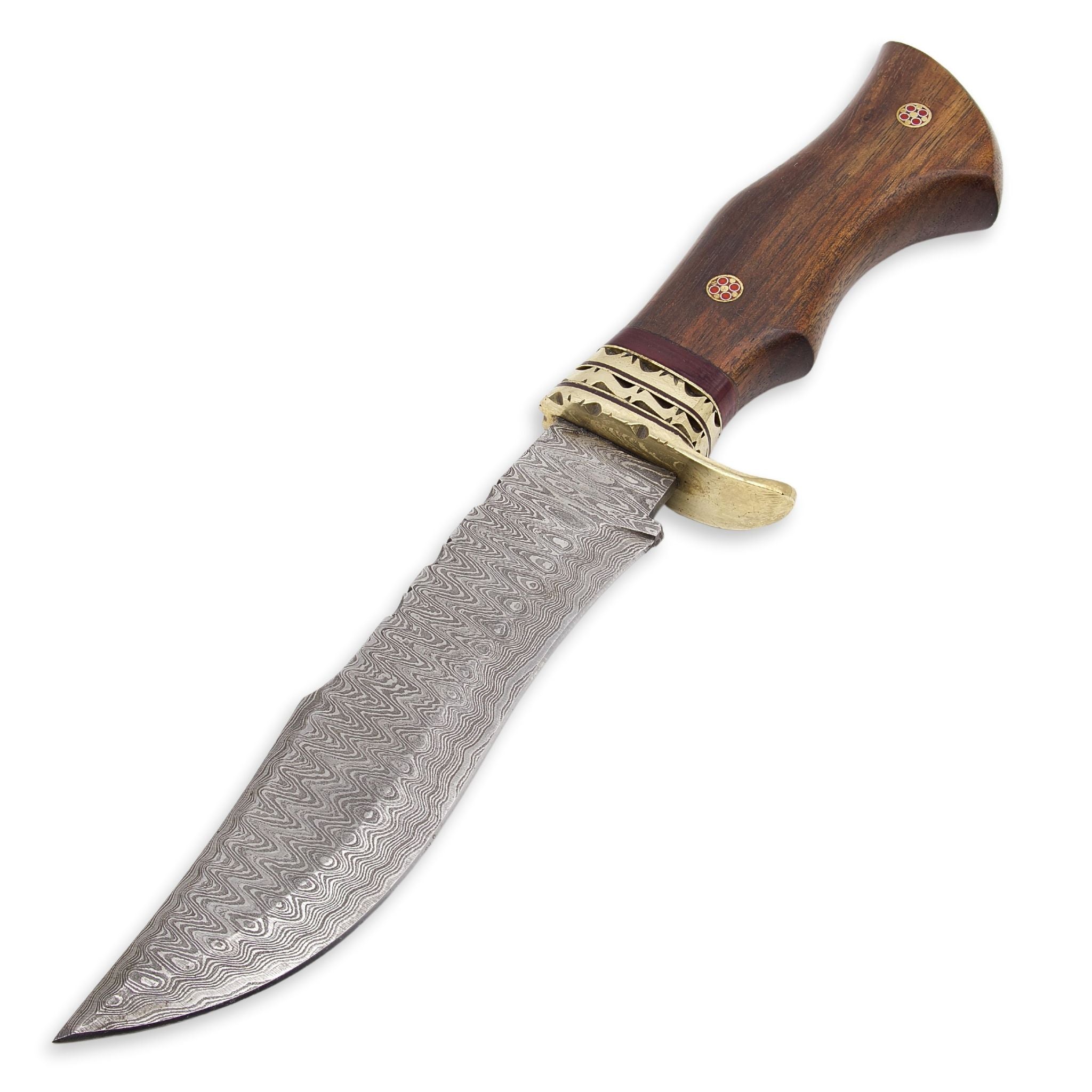 Maven Maxim V,  Damascus Steel, Rosewood Handle, Handmade Bushcraft Hunting Knife