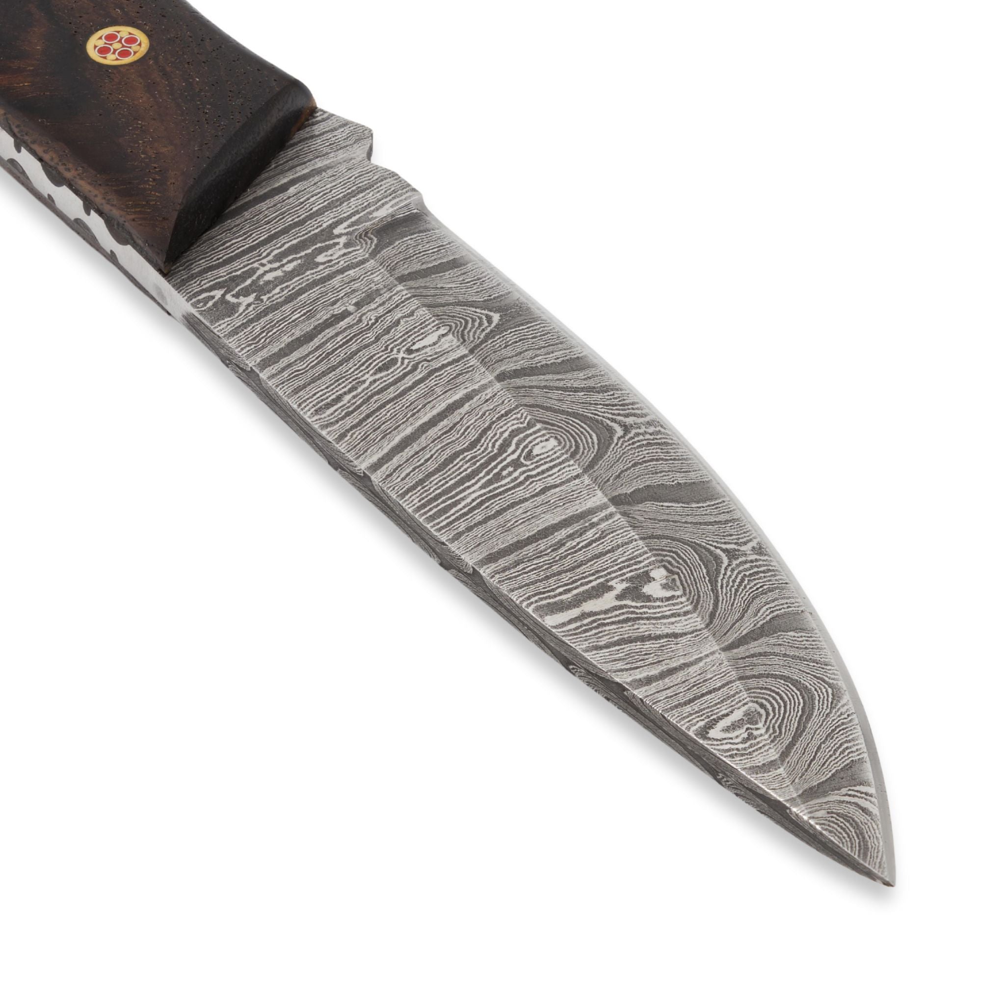 Outback Nomad II, Damascus Steel, Rosewood Handle,  Bushcraft Handmade Hunting Camping Knife