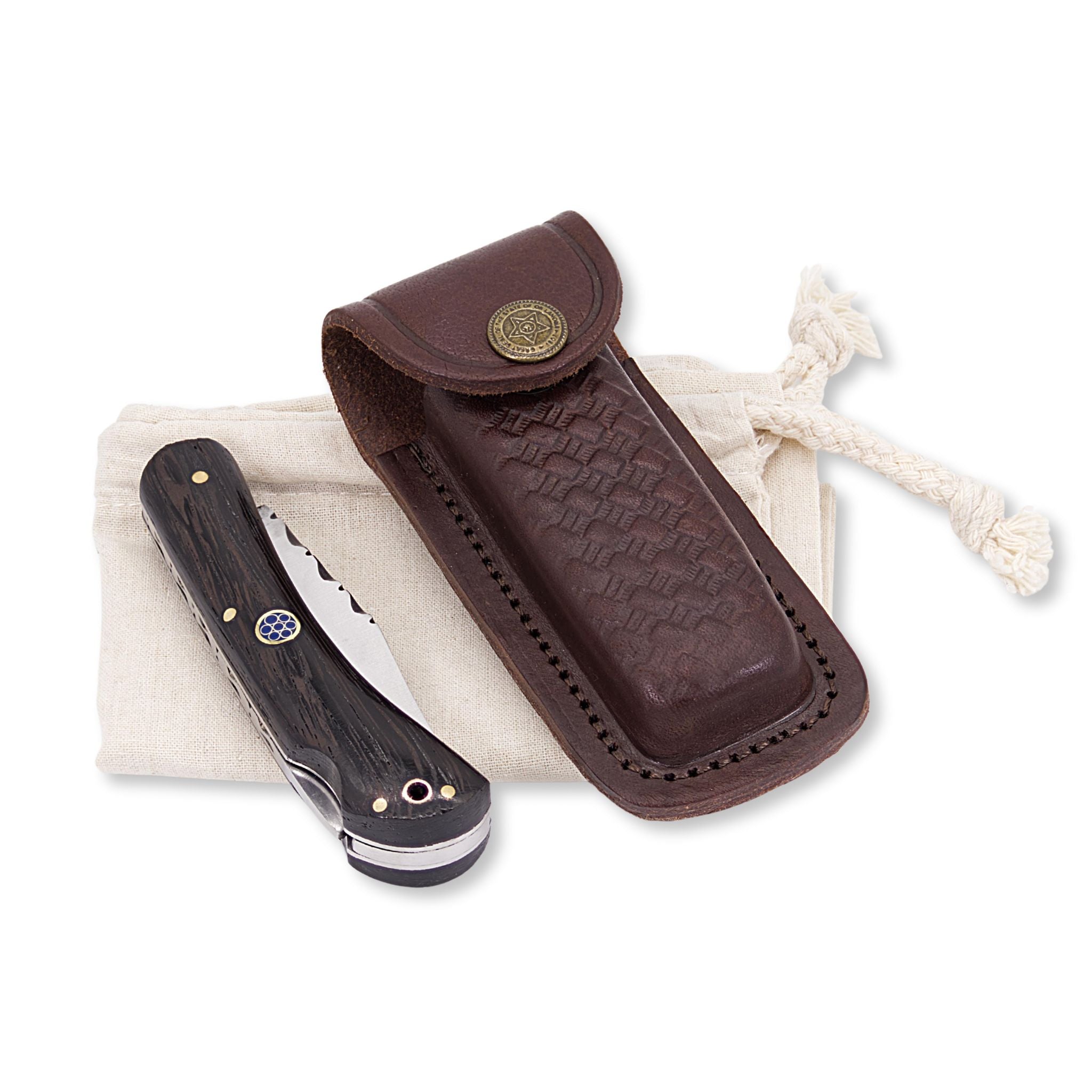 Gest Hawk II, Folding Knife, Marine Grade Stainless Steel, Wenge Wood Handle, Handmade Pocket Knife