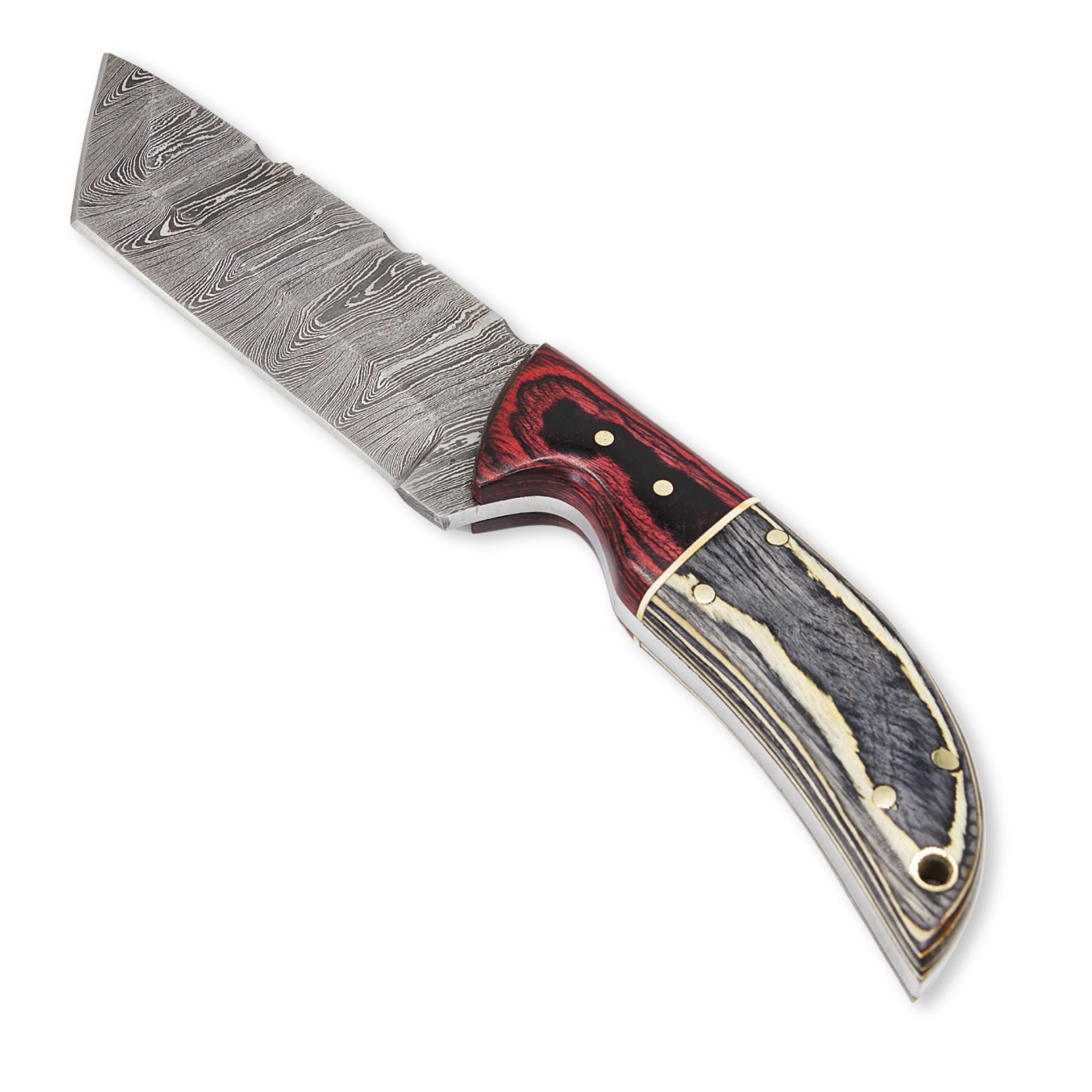 Rugged Dazzler I, Damascus Steel, Pakkawood Handle, Medium, Handmade Skinner Hunting Knife