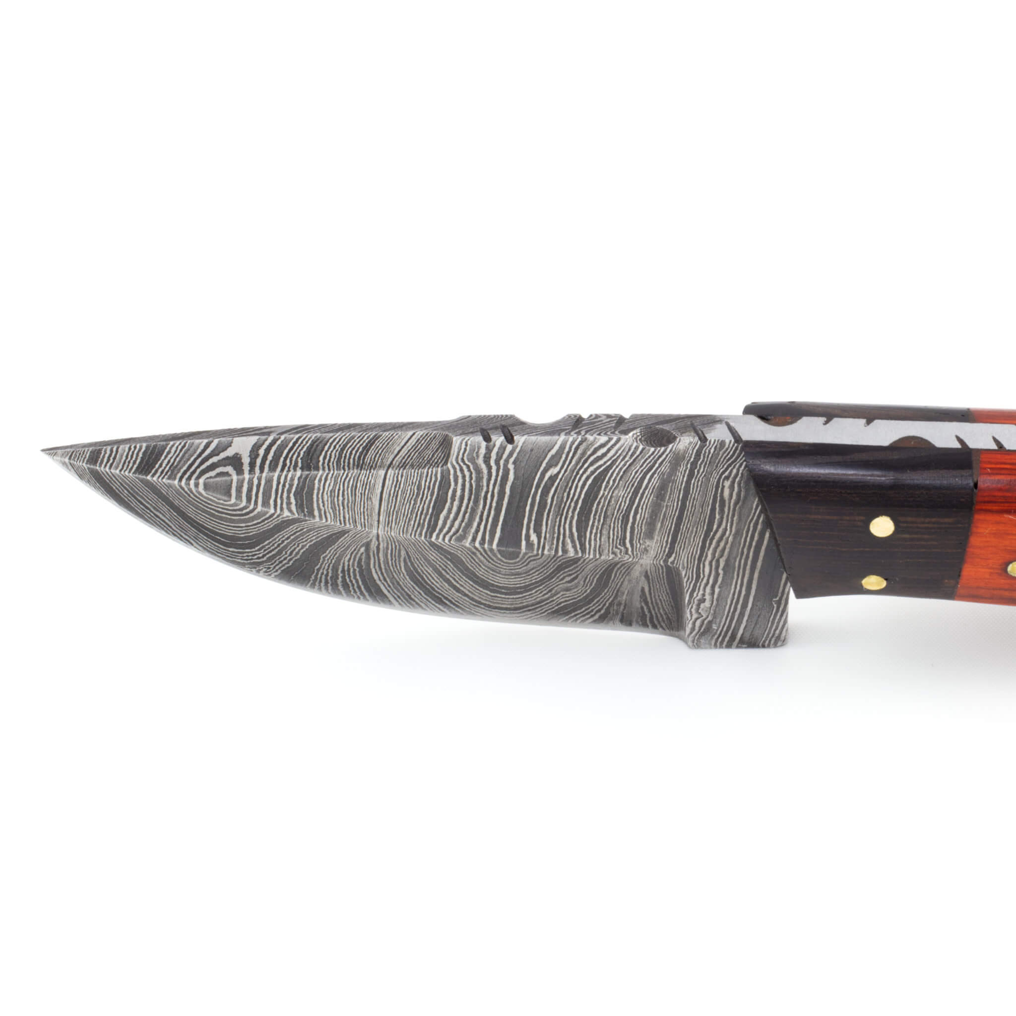 Bush Buddy V, Damascus Steel, Pakkawood Handle, Handmade Small Buscraft Skinner Knife