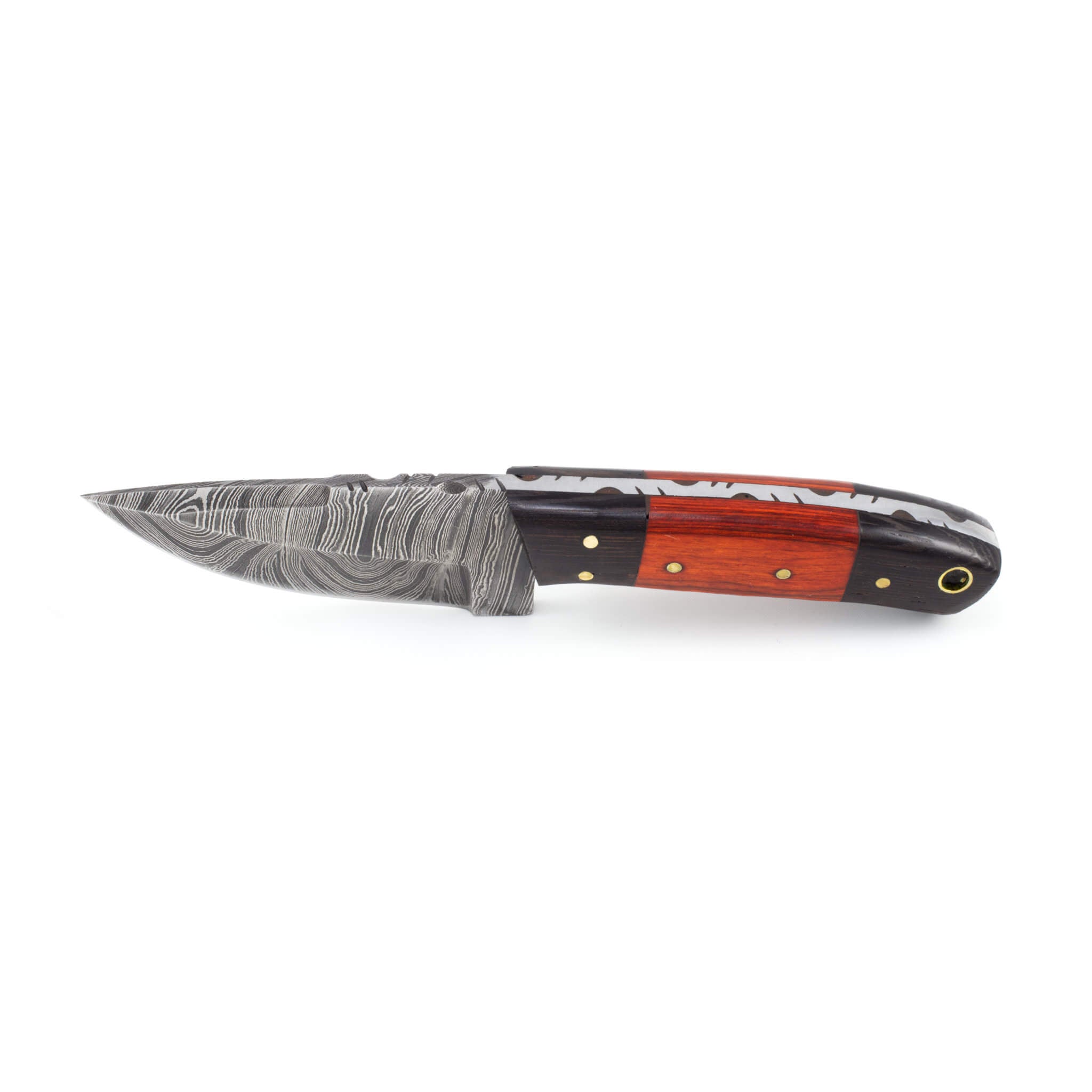 Bush Buddy V, Damascus Steel, Pakkawood Handle, Handmade Small Buscraft Skinner Knife