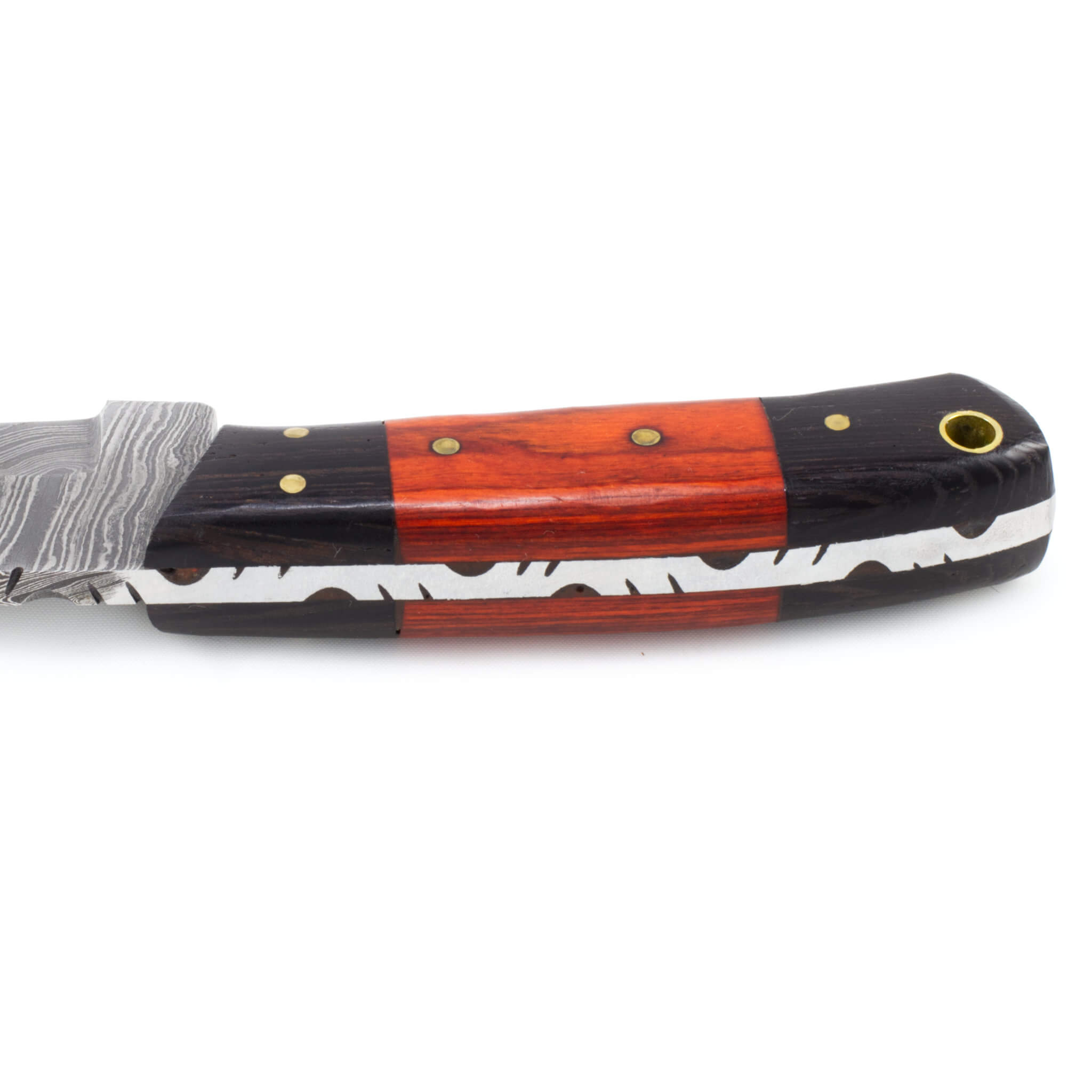 Bush Buddy V, Damascus Steel, Pakkawood Handle, Handmade Small Buscraft Skinner Knife